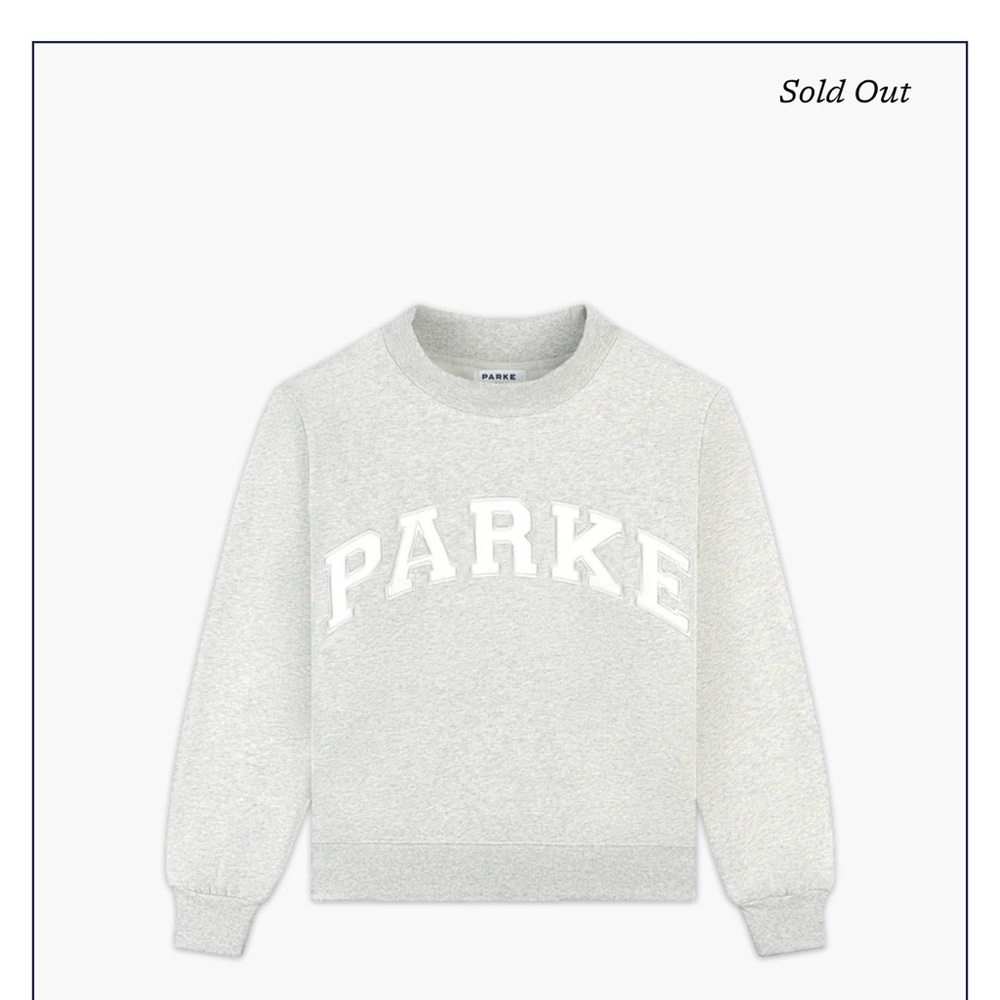 New authentic Parke Sweatshirt classic gray with white Lettering. Lg/xl - Picture 3 of 4